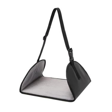 Imagem de Ysyqkn Apoio para Os Pés em Viagens de Avião, Rede para Os Pés com Alça Ajustável, Portátil, Apoio para Pernas E Pés para Uso em Aviões, em Casa Ou Na Mesa D, Preto