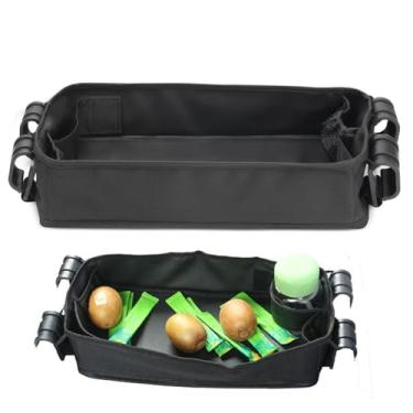 Imagem de Bandeja de lanche para carrinho de bebê, bandeja de viagem infantil, organizador de assento de carro, adaptador de liberação rápida antiderrapante para parques comerciais, viagens rodoviárias, cadeira