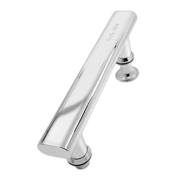 Imagem de STXYANGV Puxador de porta deslizante Puxador de aço inoxidável resistente Puxadores de porta espaçamento de orifício 145 mm maçanetas de porta de vidro para banheiro (tamanho : 145 mm)