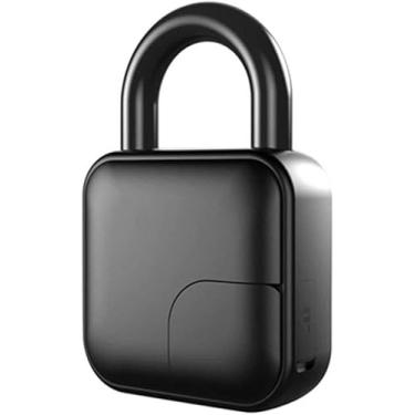 Imagem de Cadeado inteligente sem chave com impressão digital - cadeado biométrico com impressão digital IP66 à prova d'água para porta, bicicleta, scooter, ferramenta