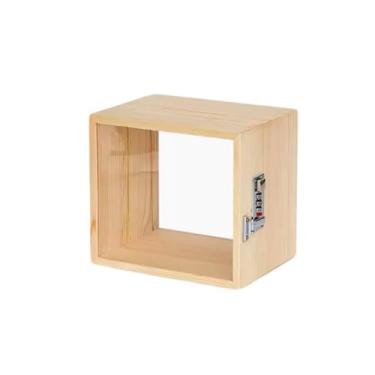 Imagem de ZABEES Cofrinho de madeira com cadeado caixa de poupança transparente caixa de poupança armazenamento variado caixa de poupança de presente caixa de economia de dinheiro