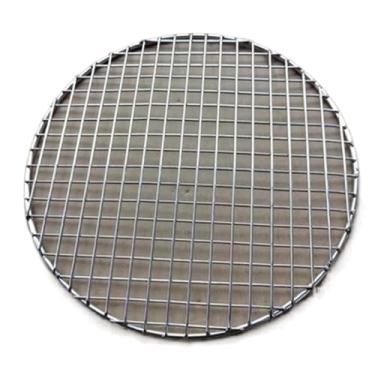 Imagem de HYUERBC Grelha de churrasqueira, malha de churrasco, 1 peça de rede de churrasqueira de aço inoxidável para churrasqueira, grade redonda, rede de arame de malha para acampamento e caminhada ao ar