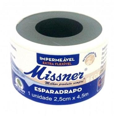 Imagem de Esparadrapo Missner Impermeável Bege - 2,5Cm X 4,5M