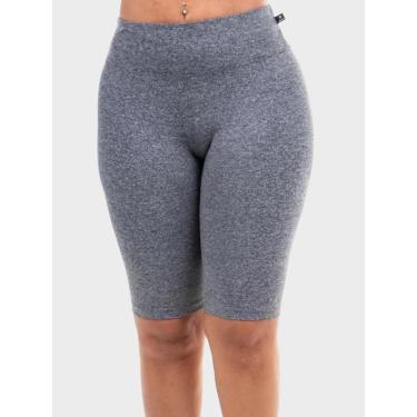 Imagem de Bermuda Cós Alto Esportiva Fitness Plus Size-Feminino