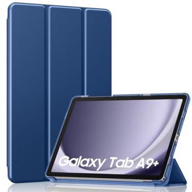 Imagem de MoKo Capa para Galaxy Tab A9 Plus/A9+ de 11 polegadas 2023, capa inteligente rígida de policarbonato translúcido para tablet Galaxy Tab A9 Plus SM-X210/X216/X218, despertar/hibernar automaticamente