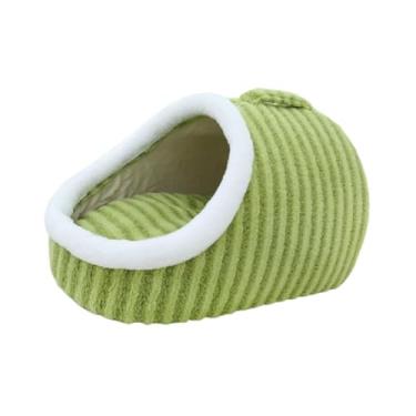 Imagem de Generic Cama para gatos, barraca para cães, portátil, com fundo antiderrapante, para animais de estimação, com almofada removível para descanso e sono, Verde