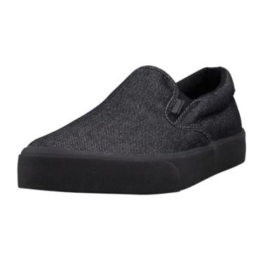 Imagem de Lugz Tênis masculino Clipper Classic sem cadarço de lona, Jeans preto, 39