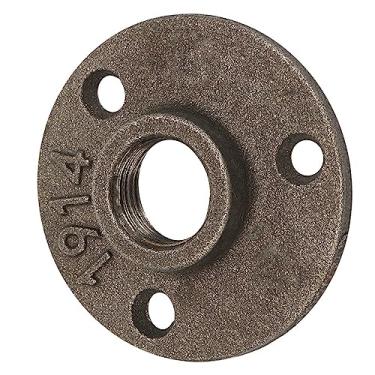 Imagem de FTVOGUE 10 Unidades de Liga de Ferro Fundido Com 3 Furos 65 Mm DN15 Base de Tubo de Flange Transversal, Conexão de Rosca, Adequada para Fixação de Tubos, Torneiras, Acabamento Requintado, Material