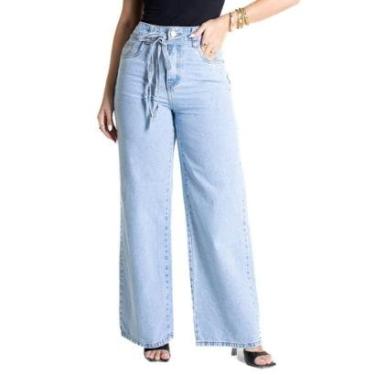 Imagem de Calça Jeans Sawary Wide Leg Petit - 280920 - Azul claro 36-Feminino