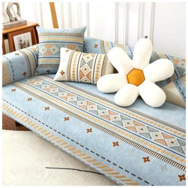 Imagem de SPXMQSS Capa de sofá antiderrapante, capa de sofá de chenille macia de 1/2/3/4 lugares, capas de sofá secionais, capas de sofá em forma de L, protetor de móveis D 30 x 50 cm