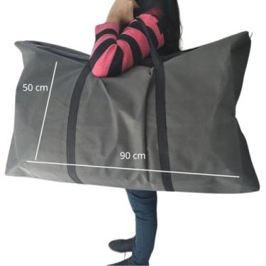 Imagem de Bolsa Mala Sacoleira Extra Grande 90x50x27 – Sacolão Gigante para Compras e Viagem