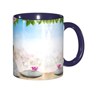 Imagem de Zeraoke Design Butterflies Print Canecas de café criativas, personalizadas, presente para família, tamanho de 325 ml, unissex