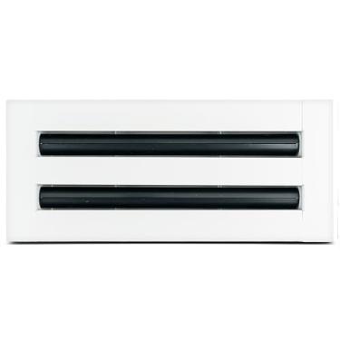 Imagem de Shoemaker Difusor de ranhura linear residencial – 10x4 Capa de ventilação de ar decorativa branca macia para parede e teto, controlador de padrão ajustável, capas de ventilação CA de alumínio