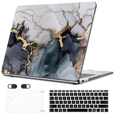 Imagem de Seanai Capa protetora compatível com laptop Microsoft Surface 2095 de 13 polegadas, tela sensível ao toque 2025, Windows 11 Copilot+ PC, capa rígida, capa de teclado e película de tela, padrões