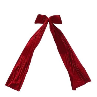 Imagem de Generic de Topper de árvore de Natal, Laço Grande de Veludo Vermelho 27,6 X 70,9 Polegadas Com Cordão de Conexão para Decoração de Porta de Guirlanda de árvore de Natal, Festa de