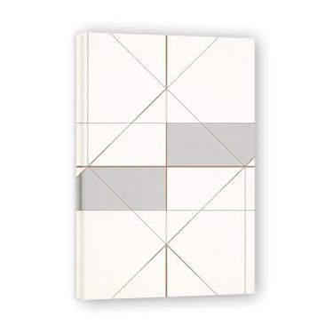 Imagem de Simetria isolada Arte em tela minimalista: Serenidade tons neutros grande área em branco para decoração de espaço calmo 19 x 30 cm emoldurada