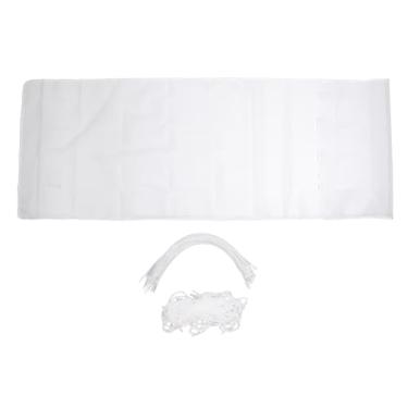 Imagem de Rede de segurança de malha CUOFYUNL de espessura 118,1 x 35,4 pol. Rede de proteção para trilhos de convés para apartamento com varanda (Branca)