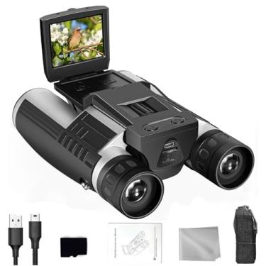 Imagem de Binóculos digitais com câmera para adultos, tela LCD de 2,4 polegadas, câmera de 48 MP, vídeos de 2,5 K, zoom digital de 10x, ideal para shows, observação de pássaros e aventuras ao ar livre com