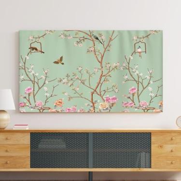 Imagem de Capa de TV Protetor de Tela de TV Universal 32-75 polegadas Capa de Proteção de TV À Prova de Poeira Capa para Tela LCD LED Pano Interior Quarto Sala de Estar Arte Decoração-Verde-1||47 polegadas