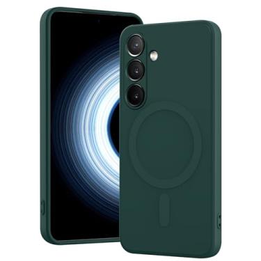 Imagem de MIDIIUGCT Capa magnética para Samsung Galaxy A54 5G, carregamento sem fio, capa de silicone TPU macia fina para Samsung Galaxy A54 5G, verde-escuro, MUS-MFCX-10-09