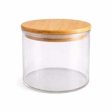 Imagem de Pote Hermético Para Alimentos Tampa Bambu 450 ml - Quanhe