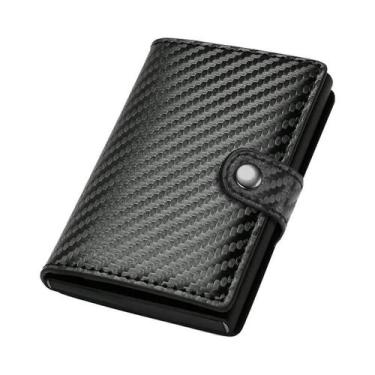 Imagem de Carteira Minimalista Para Cartões De Crédito Em Fibra De Carbono Preta