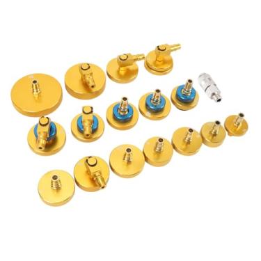 Imagem de AUNMAS Kit Adaptador de Sangrador de Fluido de Freio 17PCS, Conjunto de Ferramentas de Cilindro Mestre de Alumínio para a Maioria Dos Veículos Com Conector Rápido e Caixa de Armazenamento Portátil