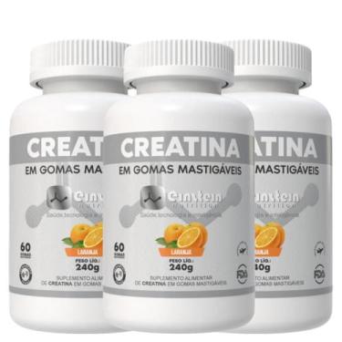 Imagem de Creatina Gomas sabor Laranja c/60 Einstein Nutrition kit c/3