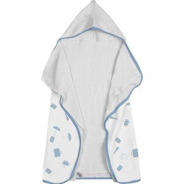 Imagem de Toalha Baby C/ Capuz Tecebem Estampada c/ Fralda  Greg Branco