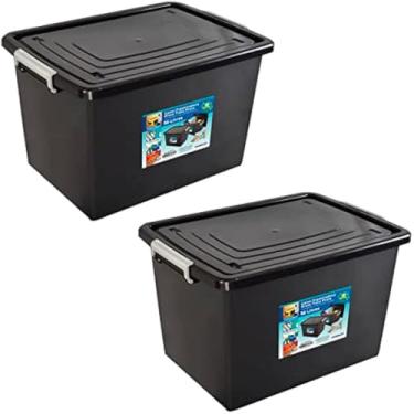 Imagem de Caixa Organizadora Multiuso 56 Litros com Tampa