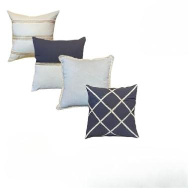 Imagem de 4 Capas Decorativas Para Almofadas De Sofá, Sala De Estar E Cama(Cinza Chumbo)