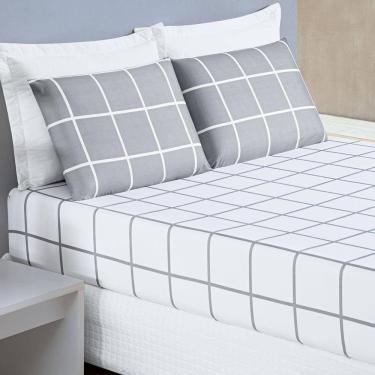 Imagem de Jogo De Cama Lençol 200 Fios Austin Queen 03 Peças - Cinza