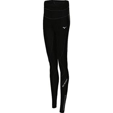 Imagem de Mizuno Meia-calça feminina de corrida Bg8000, pequena, preto/carvão