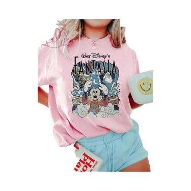 Imagem de Camiseta Vintage Disney Fantasia Mágico Mickey Retro Walt Disney Fanta