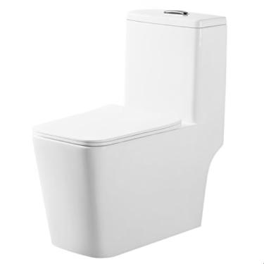 Imagem de Vaso Sanitário Caixa Acoplada Monobloco Branco SOFTINOX – Descarga Vortex Ciclone, Jato Plus, Duplo Acionamento 3/6L, Assento com Fechamento Suave e Design Quadrado