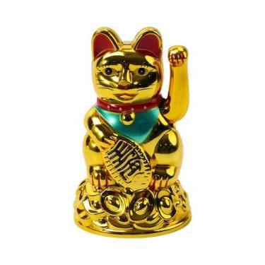 Imagem de Estátua De Gato Da Sorte Maneki Neko De 4.5-6.5 Polegadas, Decoração P