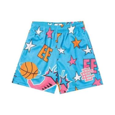 Imagem de Bermuda Masculina Floral De Malha Para Academia, Basquete E Praia Verã