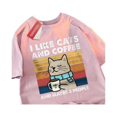 Imagem de Camiseta Unissex De Algodão Com Gola Redonda Estilo Hip Hop Solta - Me