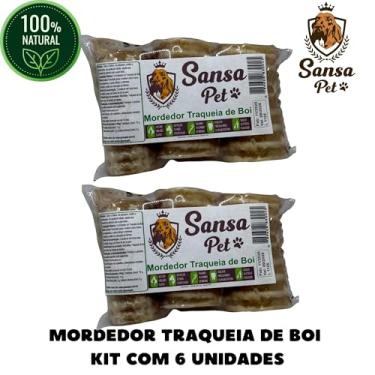 Imagem de Traqueia de Boi 100% Natural Desidratada 6 Unidades