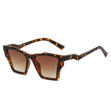 Imagem de Óculos de Sol UV400 - Estampa de Leopardo em Cores Candy com Lentes Degradê para Homens e Mulheres, Ideais para Esportes ao Ar Livre, Corrida e Ciclismo.