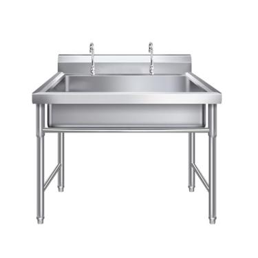 Imagem de Lava-louça para uso ao ar livre, lava-louça de aço inoxidável, lava-louça para serviço, lava-louça independente, lava-louça de cozinha de uma só tigela, lava-loiças de restaurante comercial, lavatório