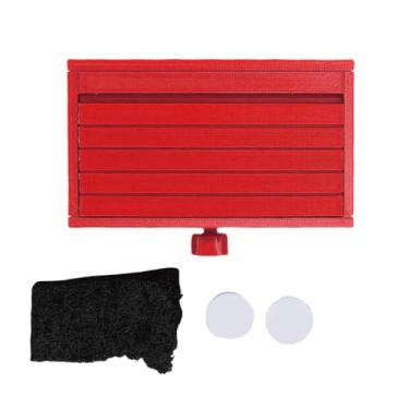 Imagem de Porta-chaves de garagem para carro, elegante e moderno, montado na parede, design de porta de abertura para entrada de casa, material PLA, cor vermelha
