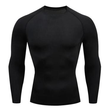 Imagem de Camiseta De Compressão Respirável Para Homens, Dry Fit, MMA, Fitness, 