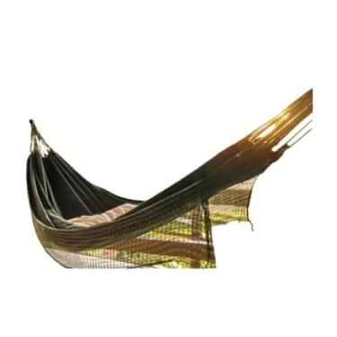 Imagem de Rede De Dormir Descanso Jeans Gigante Resistente Algodao Deluxe para Varandas, Quintais e Casais, Design Deluxe para Relaxamento Familiar (VERDE ESCURA)