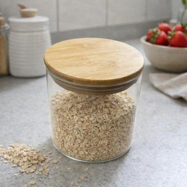 Imagem de Pote de Borossilicato com Tampa de Bambu 550 ml