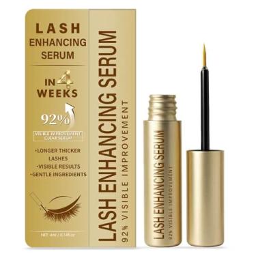 Imagem de Sérum de crescimento de cílios com fórmula natural para cílios mais longos, mais cheios e densos, suave e vegano para olhos sensíveis - 4 ml