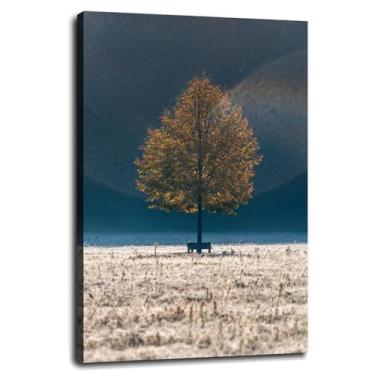 Imagem de Sunrays Poster Folhagem Impressão em Tela Outono Arte de Parede Para Casa 1 Painéis Decorações Com Emoldurado 30.5 cm x 20.3 cm