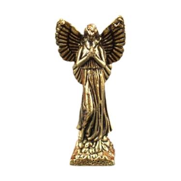 Imagem de Fenteer Estátua de Querubim, Pequena Estatueta de Anjo, Escultura em Latão, Figura Decorativa para Mesa, Festa, Hotel, Quarto ou Fundo.
