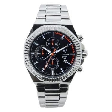 Imagem de Relógio Cronógrafo Masculino de Aço Tuguir Analógico Infinity GCS-1272 Prata e Preto-Masculino