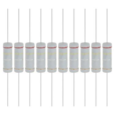 Imagem de YOKIVE 10 resistores de filme de óxido metálico de 0,24 Ohm 5 Watts, 5% de chumbo axial de resistor de tolerância | À prova de chamas para circuitos eletrônicos DIY, projetos de áudio e vídeo